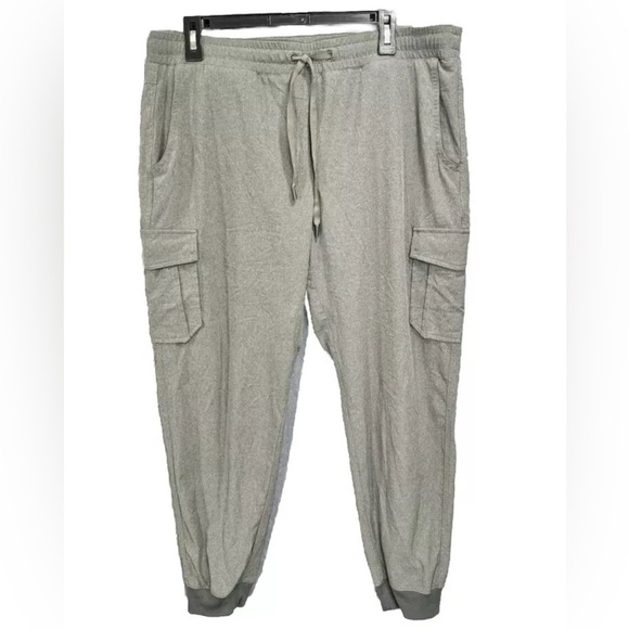 Eddie Bauer Cargo Jogger Pants Women’s Large Gray Pull On Drawstring Lightweight - Picture 1 of 9